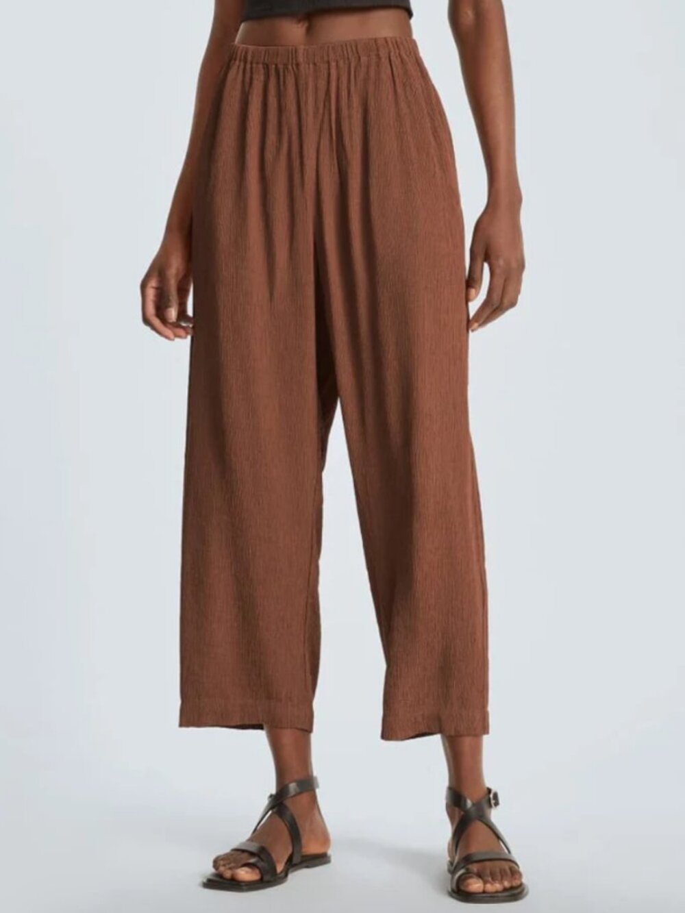 Everlane Naia Ripple Pant in Walnut, Size XS
